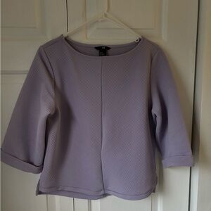 H&M Lavender Textured Boatneck Blouse